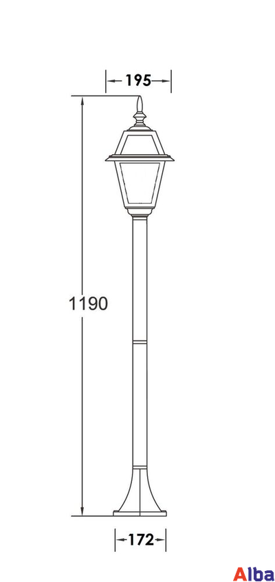 Faro frost 91106 Парковый светильник, h119