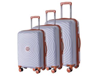 Комплект из 3х чемоданов Somsonya Sound Полипропелен S,M,L Серый