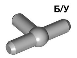 ! Б/У - Pneumatic T Piece Second Version T Bar with Ball in Center, Light Bluish Gray (4697b / 4211508) - Б/У