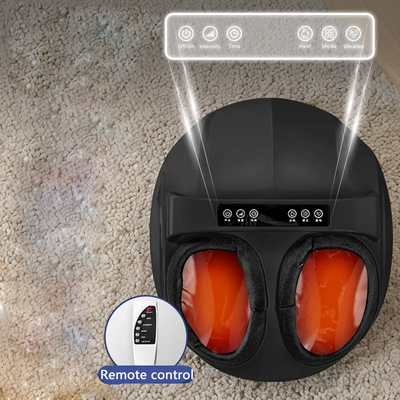 Электрический массажер для ног с компрессией и подогревом M-6D, черный