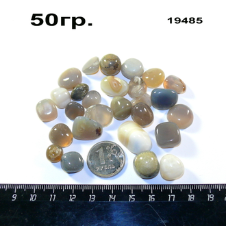Агат серый натуральный арт.19485: россыпь для декорирования