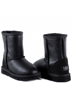 UGG Kids Classic Short Metallic Black