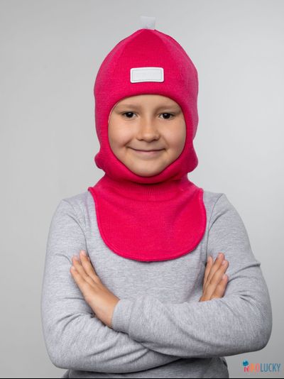 Шапка-шлем "NK"   20101-01, цвет ярко-розовый р. 54-56