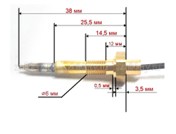 Термопара для газовой плиты Hotpoint-Ariston, Indesit C00053178 L-450mm