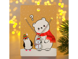 Кулон-подвеска Снеговичок