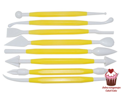 Набор инструментов для мастики 8 шт, пластик