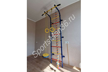 ДСК ПИОНЕР-С1НМ - цвет металла синий (радуга), перекладины желтые и красные