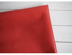 Натуральная кожа красно-коралловый