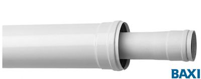 Коаксиальное удлинение полипропиленовое, диам.80/125 мм, длина 1000 мм, HT (KMT71408851)