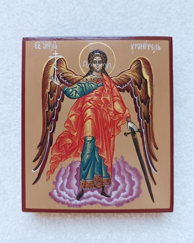 Ангел-Хранитель. Рукописная икона. 9х10,5см.