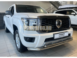 Защита переднего бампера двойная Папа Тюнинг d60/42 для Great Wall Poer KingKong 2023-