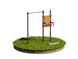 КОМПЛЕКС ПЕРЕКЛАДИНА + СТОЙКА ДЛЯ ОТЖИМАНИЙ + ПРЕСС INVENT