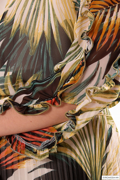 Блузка из вискозного шелка принт 1576 Pretty One