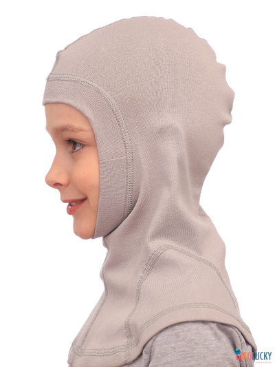 Шапка-шлем 23301-02 95%хлопок 5%лайкра, серый гранит 50-52