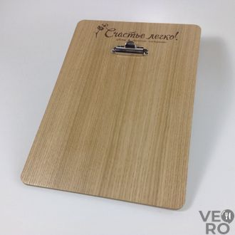 Деревянный планшет для меню А4 со шпоном дуба, цвет дуб натуральный