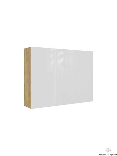 Бостон ШН-001 шкаф навесной Дуб Крафт золотой/Белый глянец