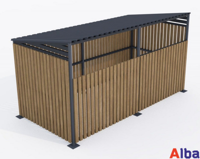 Контейнерная площадка высокая с ограждением