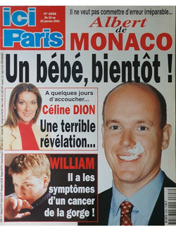 Ici Paris Magazine 22 January 2001 Albert de Monaco Иностранные журналы светская жизнь, Intpressshop