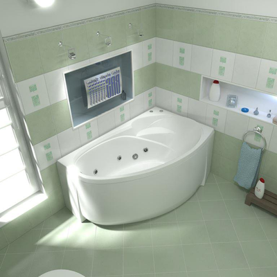 Акриловая гидромассажная ванна BAS Флорида 160х90 правая