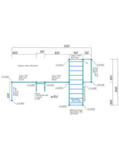 Спортивная площадка Workout W144