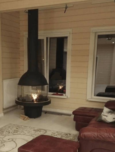 Центральный металлический камин SPHERE