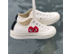 Кеды Converse Play Comme Des Garcons белые низкие