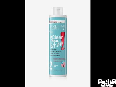 EVELINE Очищающе-матирующий тоник от прыщей CLEAN YOUR SKIN 225 мл