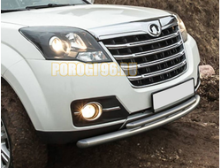 Защита переднего бампера d57/d42 на Great Wall Hover H3 (Грет Вол Ховер Н3)