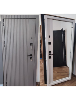 STEEL ART (МЕЛИТОПОЛЬ). CONCEPT TREND (КОНЦЕПТ ТРЕНД) 105 мм (ТРЕХКОНТУРНАЯ) МОРИОН СЕРЫЙ/ БЕЛЫЙ МАТОВЫЙ-ЗЕРКАЛО maxi. ДВУХЦВЕТНЫЙ КОРОБ.