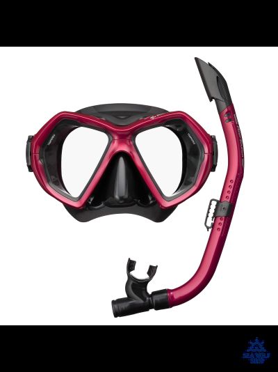 Маска для дайвинга с трубкой ReefTourer, черн. силикон, комплект