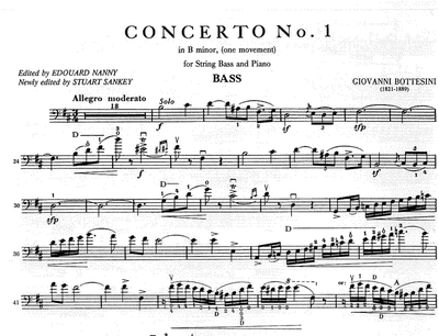 Bottesini Concerto No.1 b minor for String Bass and Piano (One movement)