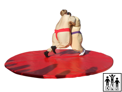 Круглый мат красный