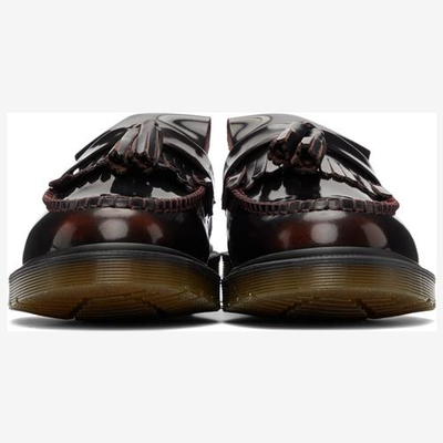 Dr Martens Burgundy Adrian Tassel Loafers 24370600 бордовые