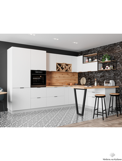 Кухня «Монца» Белый софт  модульная кухня