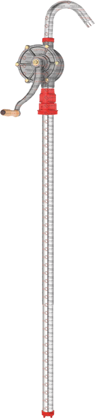 Насос перекачки топлива бочковой ручной роторный "Титан" (Алюминий)