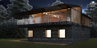 Проект уникального комбинированного коттеджа №62