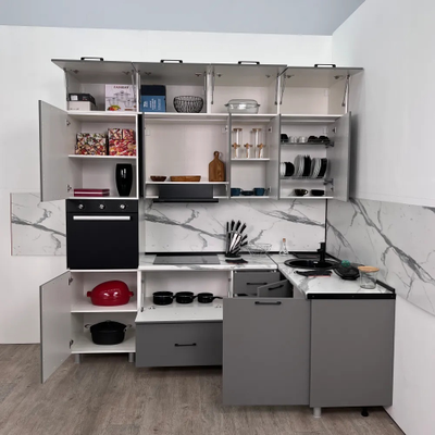 Кухня угловая трёхуровневая "МРКГ 100/Шопен" 2.4х1.6 м (МР)