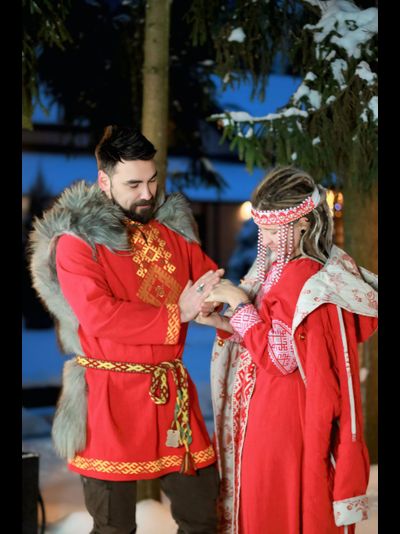 "Царская" славянская рубаха