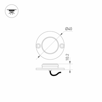 Светильник Arlight ART-DECK-LAMP-R40-1W  (SL, 120 deg, 12-24V)