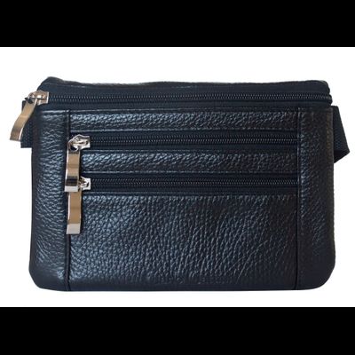 Кожаная поясная сумка Roana black (арт. 7007-01)