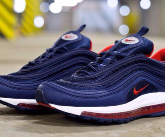 Nike Air Max 97 Синие с красным (41-45) Арт. 030MF-A