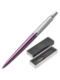 Ручка подарочная шариковая PARKER "Jotter Core Victoria Violet CT", фиолетовый корпус, хромированные детали, синяя, 1953190