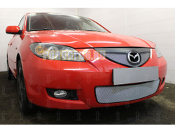 Защита радиатора Mazda 3 2006-2009 (седан) chrome верх