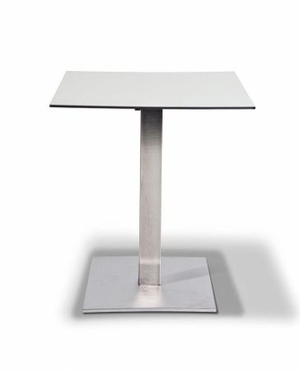 "Каффе" интерьерный стол из HPL квадратный 64х64см, цвет молочный