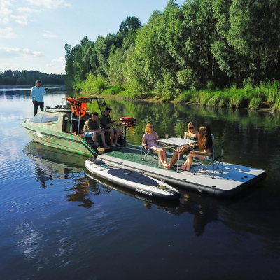 Плот APACHE 400*200 см площадка для катера. Пикник