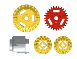 !АНАЛОГ!   Комплект Набор усиленных дифференциалов LEGO Technic арт. 65414 6285647 65413 6285646 69761 6391160 69762 6391161  5 шт.,, n/a (AN0)