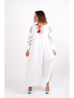 Платье "купальский узор" двухцветка