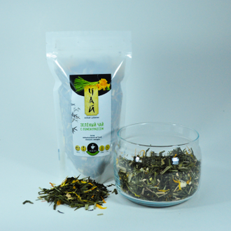 Зеленый чай с добавками "С лемонграссом" 50г крафт