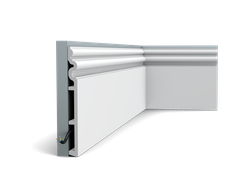 Плинтус ORAC Decor SX193, дюрополимерный, влагостойкий, ударопрочный, под покраску, длина 2 метра