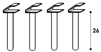 Комплект ножек д/отропедической решетки (4 шт.)